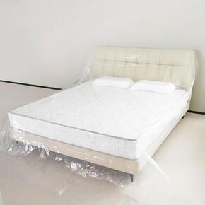 2 Pack Plastic Covers for Furniture, Plastic Couch Sofa Cover for Moving & Storage, Waterproof Couch Bed Sofa Cover Protector, Loveseat Storage Cover, Extra Large Plastic Sheet 106" x 146"