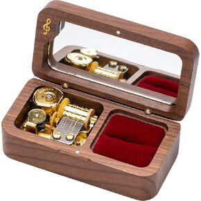 BELLA GLOBE You are My Sunshine Music Boxes Sunshine Gift for Women Mom Daughter Wife Grandma Sunflower Gifts for Girlfriend Walnut Wood You are My Sunshine Jewelry Music Box