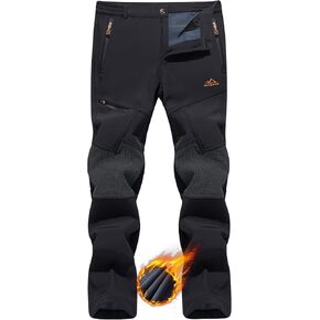 TACVASEN Men's Snow Ski Pants Windproof Snowboard Pants for Men Water Resistant Hiking Pants Fleece Lined Winter Working