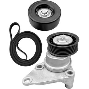 Serpentine Belt Drive Component Kit Fit for GM Chevrolet GMC 2002-2007 Replace 12609719 12555609 12626222, Belt with Tensioner and Idler in Kuwait