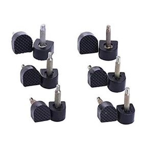 6 Pairs Women Lady Black Non-slip U-shape Heel Tips High Heel Repair Tips Caps Protectors Shoes Replacement Dowels For Minimizes Squeaking Of High-heeled Shoes (Size 8, 9, 10 mm)