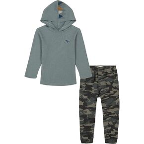 Kids Headquarters boys 2pc Knit Woven Jogger Set