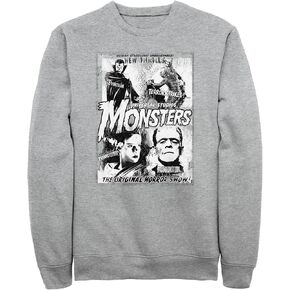 Universal Monsters Vintage Horror Mens Pullover Crew Fleece