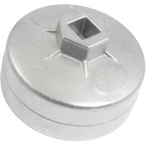 Motoforti Oil Filter Wrench 73mm 15 Flutes, Metal, Silver Tone, 1 Pc