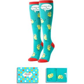Zmart Knee High Pickle Gag Gifts Women - Pickle Socks Pun Punny Socks, Christmas Stocking Stuffers