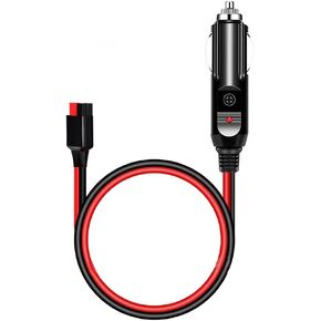 12V 14AWG 3FT Car Cigarette Lighter Plug Connector Cable Battery Charger Adapter 45A Connector Compatible with Anderson PowerPole Port (3FT/1M)