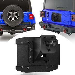 for Wrangler JL Oversize Spare Tire Mount Carrier up to 40 inches Compatible with 2018-2024 Jeep Wrangler JL JLU with a Rear-view Camera Slot (Camera not Included) Heavy Duty Rear Wheel Bracket