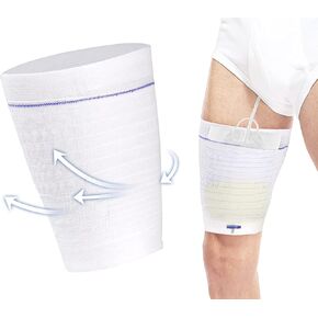 3PCS Catheter Bag Holder Fabric Catheter Sleeves Urine Bag Holder - Fix Catheter Sleeves Stay in Place Foley Catheter Leg Bag Holder for Men or Women Wheelchairs (Pack of 3) (Large)