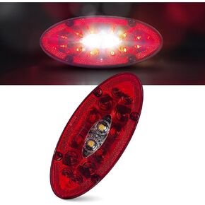 Command Electronics OEM 12V LED TV/Trailer Sealed Elliptical Tail Light with Backup Utility – 1-Pack
