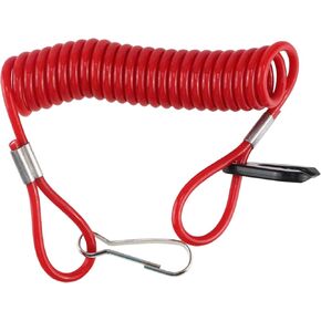 Universal Safety Boat Motor Outboard Engine Emergency Kill Stop Switch Key Lanyard Ignition Rope Clip Hook Suit for Most Outboard Engine 2PCS