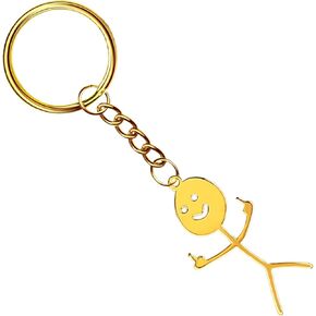 Funny Gag Gifts for Dad Men Women Adult Cool Middle Finger Keychain for Him Her Boyfriend Christmas Gifts Gadgets