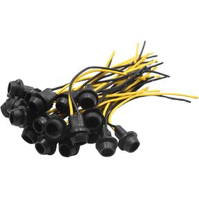 uxcell 20pcs T10 W5W LED Lamp Car Wedge Light Bulb Socket Holder Extension Connector Adapter Replacement Black Rubber