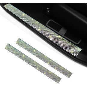 2 Pack Car Door Edge Protector, 1.9In x 23.6In Bling Vehicle Trim Guard with Adhesive, Universal Anti-Collision Waterproof Automotive Door Edge Accessories for Truck SUV Car (Multicolored)