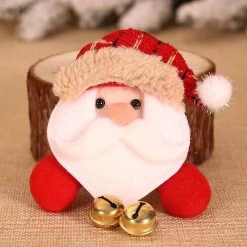 SPEVERT Christmas Decorations Pin LED Glowing Brooch Cute Plush Christmas Santa Claus Deer Snowman Badges Clothes Accessory Party Holiday Xmas Gift in Kuwait