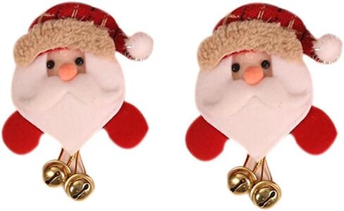 SPEVERT Christmas Decorations Pin LED Glowing Brooch Cute Plush Christmas Santa Claus Deer Snowman Badges Clothes Accessory Party Holiday Xmas Gift in Kuwait