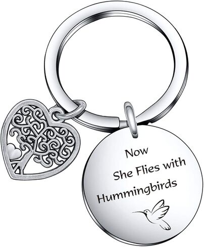 De&ai Hummingbirds Memorial Gift Keychain Sympathy Keychain Loss of Loved One Gift in Kuwait