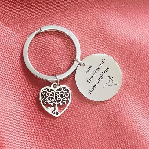 De&ai Hummingbirds Memorial Gift Keychain Sympathy Keychain Loss of Loved One Gift in Kuwait
