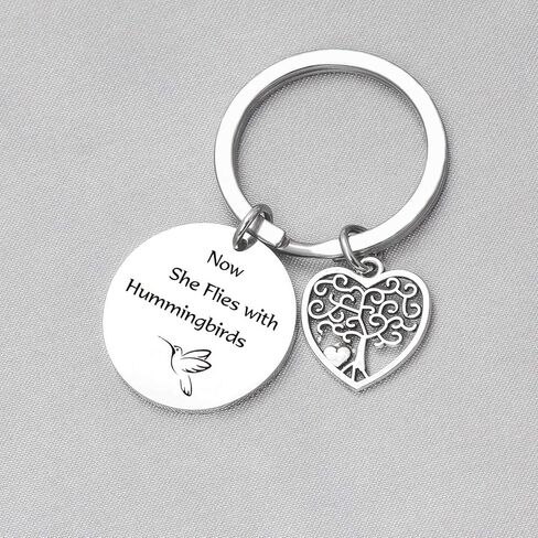 De&ai Hummingbirds Memorial Gift Keychain Sympathy Keychain Loss of Loved One Gift in Kuwait