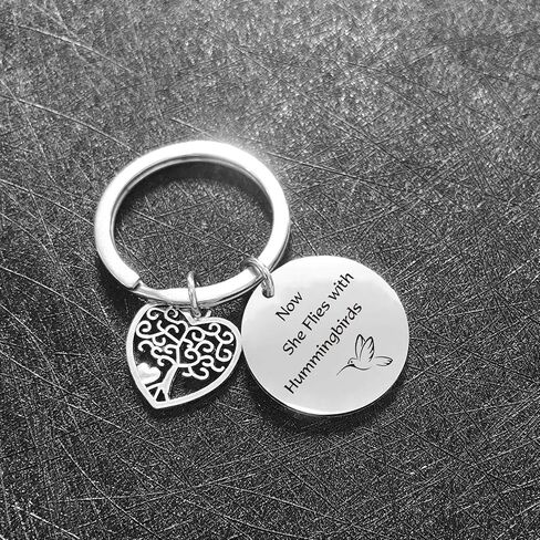 De&ai Hummingbirds Memorial Gift Keychain Sympathy Keychain Loss of Loved One Gift in Kuwait