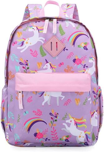 KK CRAFTS Preschool Backpack Kindergarten Little Kid Toddler School Backpacks for Boys and Girls with Chest Strap(Purple Unicorn) in Saudi Arabia
