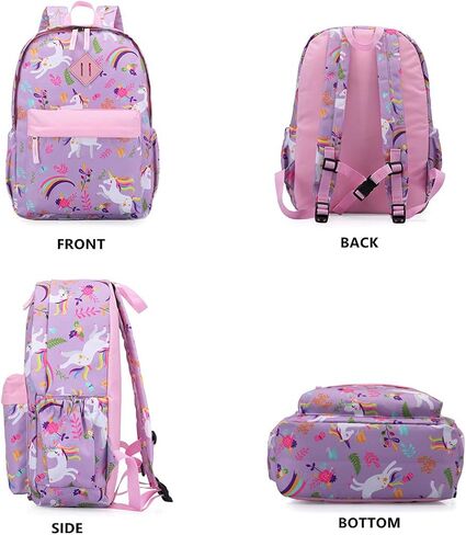 KK CRAFTS Preschool Backpack Kindergarten Little Kid Toddler School Backpacks for Boys and Girls with Chest Strap(Purple Unicorn) in Saudi Arabia