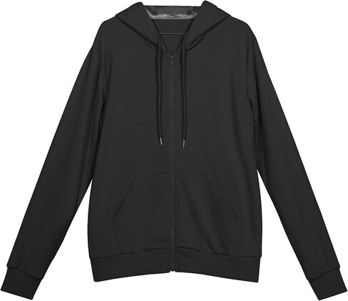 Bocianelli Satin Lined Hoodie Zip Up Hoodies Women's Casual Long Sleeve Satin Pullover Hoodie Sweatshirt Tops in Saudi Arabia