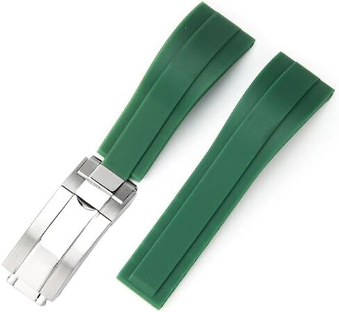 Watchband For Rolex SUBMARINER GHOST DATEJUST OYSTERPERTUAL DAYTONA YACHTMASTER Deployment Buckle 20mm Rolex Silicone Rubber Strap Replacement in Saudi Arabia