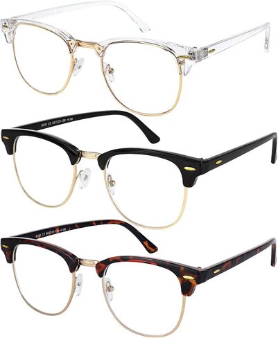 Yogo Vision Blue Light Glasses for Men and Women Semi Rimless Half Rim Computer Eyeglasses in Kuwait