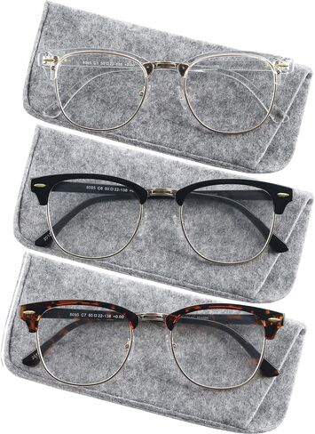 Yogo Vision Blue Light Glasses for Men and Women Semi Rimless Half Rim Computer Eyeglasses in Kuwait