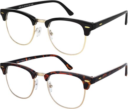 Yogo Vision Blue Light Glasses for Men and Women Semi Rimless Half Rim Computer Eyeglasses in Kuwait