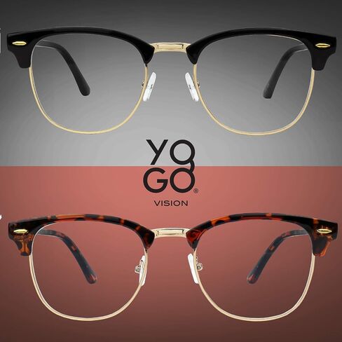 Yogo Vision Blue Light Glasses for Men and Women Semi Rimless Half Rim Computer Eyeglasses in Kuwait