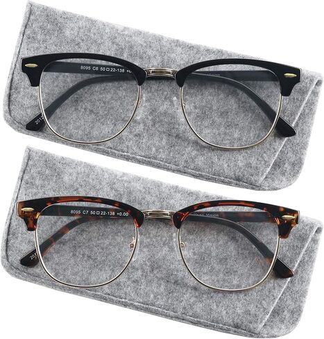 Yogo Vision Blue Light Glasses for Men and Women Semi Rimless Half Rim Computer Eyeglasses in Kuwait