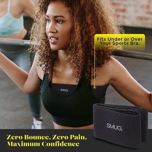 SMUG Breast Support Band For Women | Compression Band Prevent Breast Bounce, Pain & Injury | Adjustable Breast Support Band | Sports Bra Alternative for Running & Exercise | Sports Bra Band | Medium in Saudi Arabia