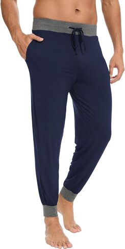 GYS Bamboo Viscose Men's Pajama Bottoms Soft Jogger Pants with Pockets and Drawstring in Saudi Arabia