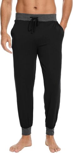 GYS Bamboo Viscose Men's Pajama Bottoms Soft Jogger Pants with Pockets and Drawstring in Saudi Arabia