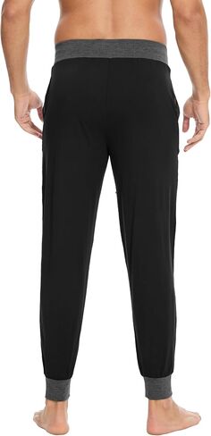 GYS Bamboo Viscose Men's Pajama Bottoms Soft Jogger Pants with Pockets and Drawstring in Saudi Arabia
