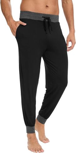 GYS Bamboo Viscose Men's Pajama Bottoms Soft Jogger Pants with Pockets and Drawstring in Saudi Arabia