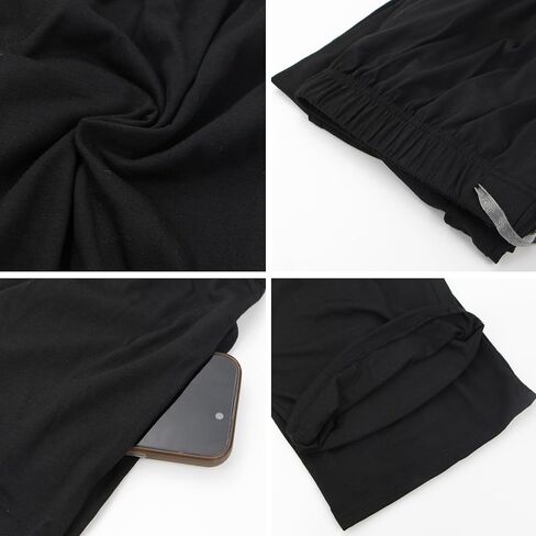 Mens Yoga Sweatpants Athletic Lounge Pants Lightweight Elastic Waist Jogger Pajamas Casual Pants with Pockets in Kuwait