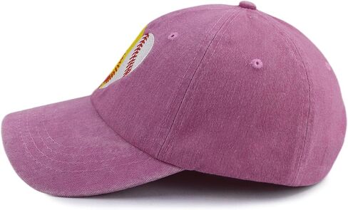 Baseball Softball Hat for Women, Funny Adjustable Cotton Sport Heart Baseball Cap in Kuwait
