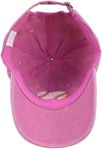Baseball Softball Hat for Women, Funny Adjustable Cotton Sport Heart Baseball Cap in Kuwait