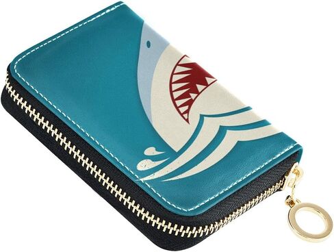 Leather Credit Card Holder Zipper Card Wallet Slim Organizer Case Business Card Case Grey White Skull for Woman Man in Kuwait