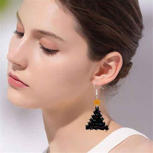 Christmas Earrings for Women Cute Colorful Acrylic Christmas Santa Claus Tree Gingerbread Men Earrings Funny Christmas Cat Dinosaur Earrings Xmas New Year Party Earrings Holiday Earrings in Saudi Arabia