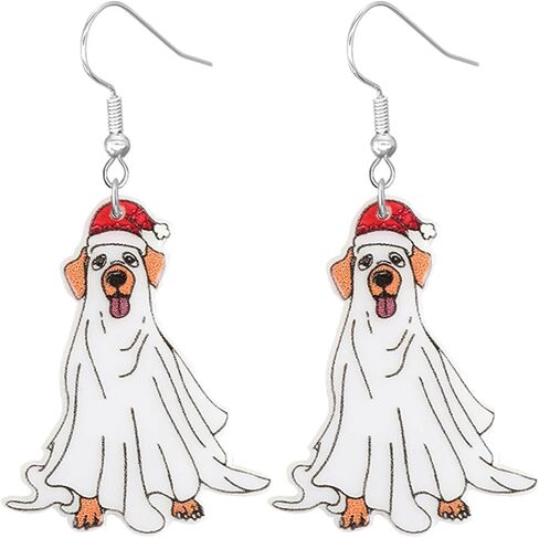 Christmas Earrings for Women Cute Colorful Acrylic Christmas Santa Claus Tree Gingerbread Men Earrings Funny Christmas Cat Dinosaur Earrings Xmas New Year Party Earrings Holiday Earrings in Saudi Arabia