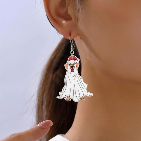 Christmas Earrings for Women Cute Colorful Acrylic Christmas Santa Claus Tree Gingerbread Men Earrings Funny Christmas Cat Dinosaur Earrings Xmas New Year Party Earrings Holiday Earrings in Saudi Arabia