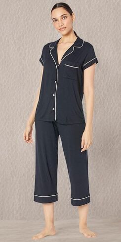 Eberjey Gisele Short Sleeve and Cropped Pant PJ Set in Kuwait