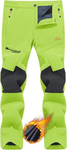 TACVASEN Men's Snow Ski Pants Windproof Snowboard Pants for Men Water Resistant Hiking Pants Fleece Lined Winter Working in Saudi Arabia