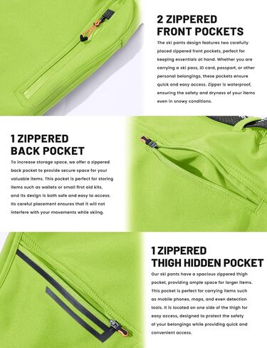 TACVASEN Men's Snow Ski Pants Windproof Snowboard Pants for Men Water Resistant Hiking Pants Fleece Lined Winter Working in Saudi Arabia