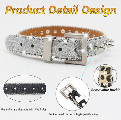 spiked choker Rhinestone spiked choker goth choker men women punk collar emo y2k spiked choker goth accessories for women in Kuwait