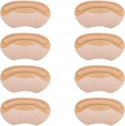 4 Pairs Anti-Slip Heel Grips, Heel Liners Self-Adhesive Back of Heel Cushion Inserts for Too Big Loose Shoes Filler Improved Shoe Fit and Comfort, Heel Pads and Shoe Protectors (Skin Color) in Saudi Arabia