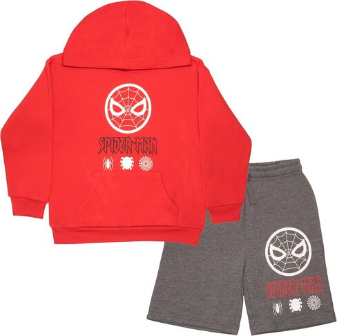 Marvel Spiderman Boys Hoodie and Short Set Spider-Man Graphic Hoodie and Shorts 2 Piece Set for Big Kids in Saudi Arabia